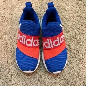 Adidas Kids Blue and Red Slip-On Shoes Size 12